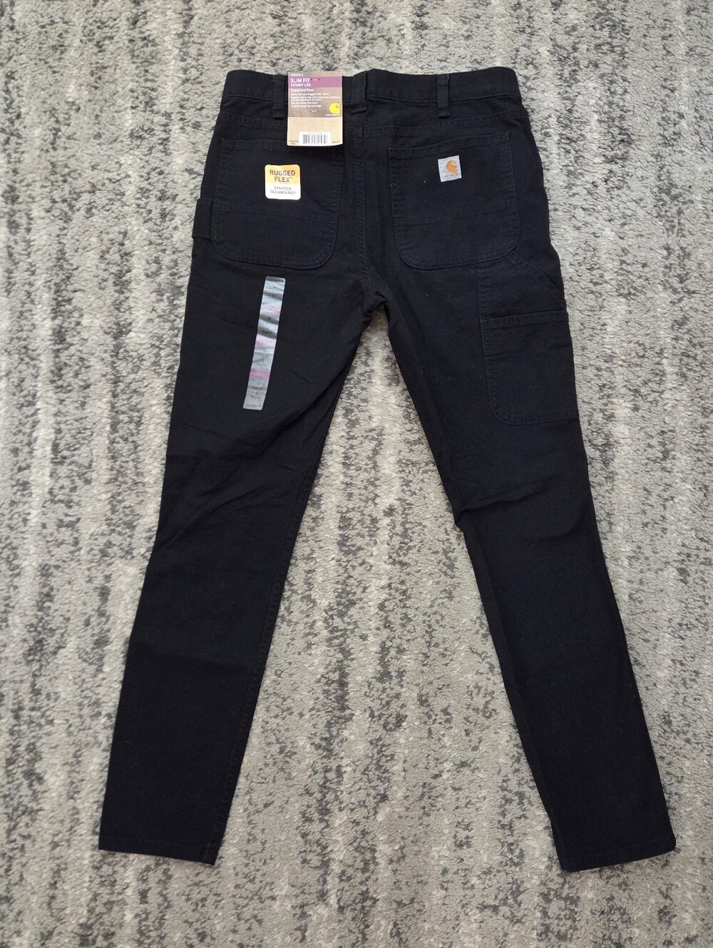 NWT Carhartt Rugged Flex Crawford Slim Fit Skinny Leg Pants Black Women's 8 Reg - Picture 8 of 13